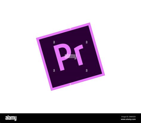 Adobe Premiere Pro Rotated Logo White Background Stock Photo Alamy