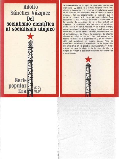 SÁnchez VÁzquez Adolfo Del Socialismo Científico Al Socialismo Utópico Pdf