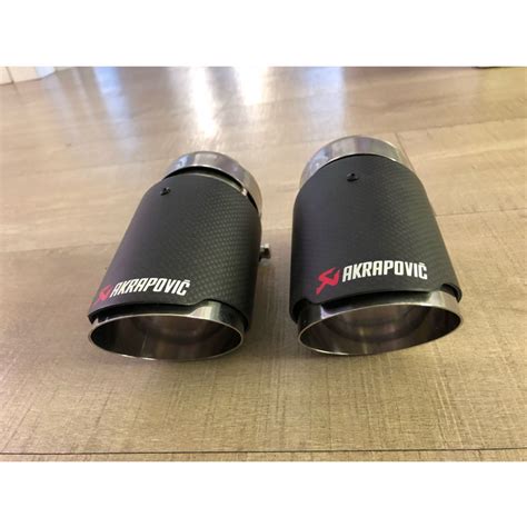 1pc Carbon Fiber Exhaust Tip 63mm Inlet 114mm Outlet Car Akrapovic