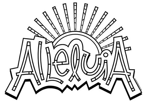 Alleluia Coloring Page Printable Sketch Coloring Page
