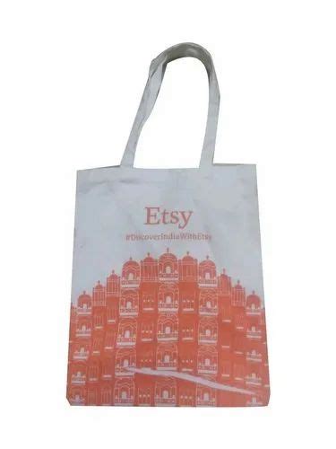 Loop Handle Handled Cotton Printed Shopping Bag 7kg Sizedimension