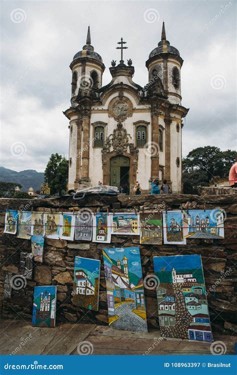 Church In Ouro Preto Minas Gerais Brazil Editorial Photography