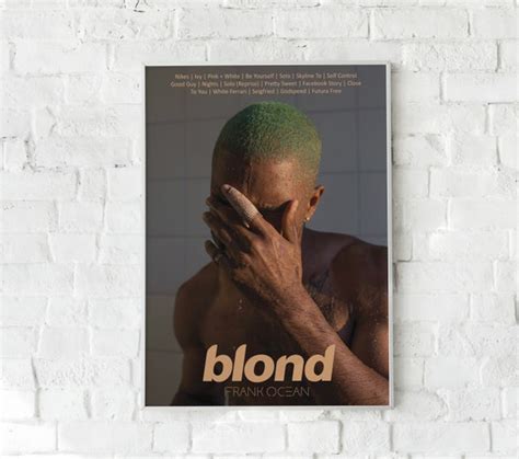 Frank Ocean Poster Print Blonde Blond Album Cover Poster Etsy