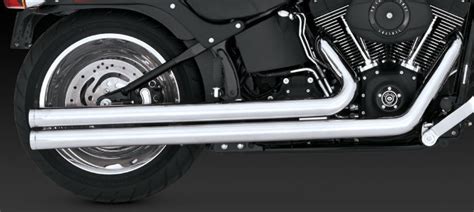 Vance Hines Big Shots Long Chrome Exhaust Harley 86 11 Softail FLSTN