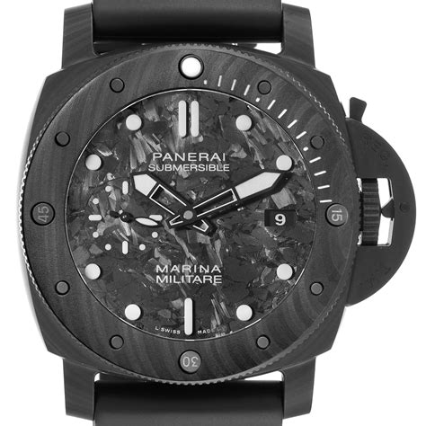 Panerai Submersible Marina Militare 47mm Carbotech Mens Watch PAM00979