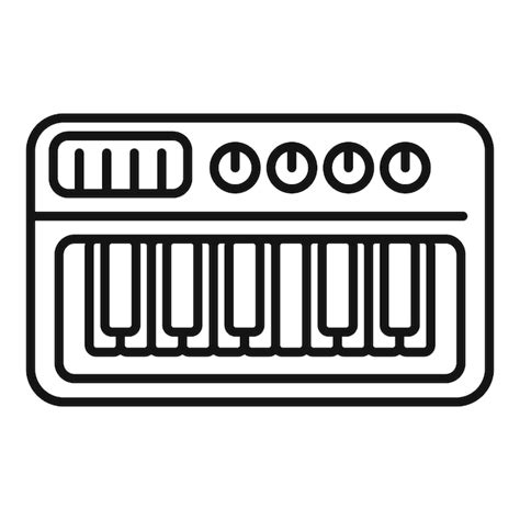 Premium Vector | Outline illustration of a classic piano keyboard