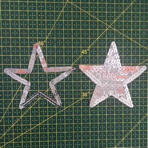 Patch Adesivo De Roupa Aplique Bordado Termocolante Estrela Prata Paete