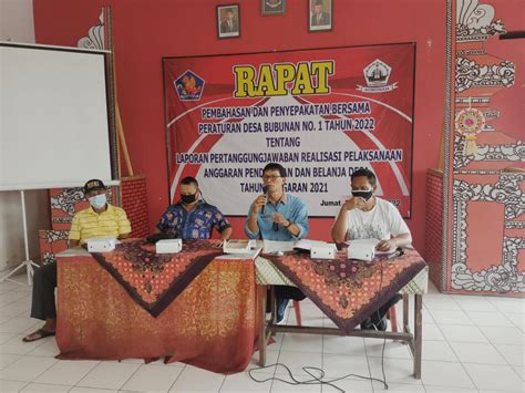 LAPORAN PERTANGGUNGJAWABAN REALISASI PELAKSANAAN APBDes TAHUN ANGGARAN