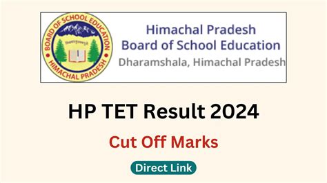 HP TET Result 2024 Date And Time Check Cut Off Marks Scorecard