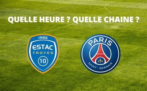 Diffusion Troyes PSG à quelle heure et sur quelle chaîne regarder