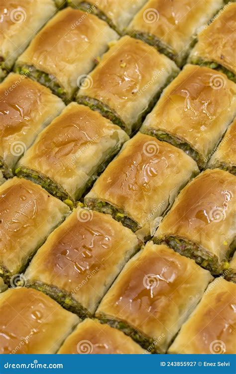 Pistachio Baklava Mediterranean Cuisine Delicacies Stock Image Image