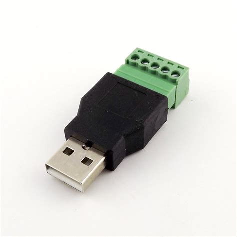 Adaptador Usb Macho A Clemas Borne Terminal Conector 5 Pines