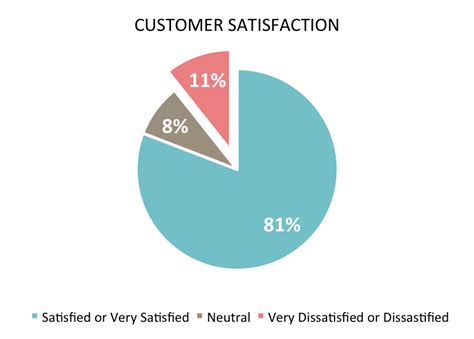 A Pie Chart Showing A Breakdown Of Customer Satisfaction Or Feedback