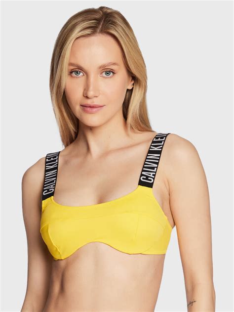 Calvin Klein Swimwear Góra od bikini Intense Power KW0KW01908 Żółty