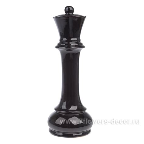 Фигурка Шахматы (Ферзь) (керамика) 30x10 см. черная