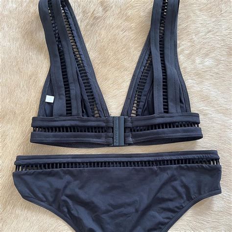 Zimmermann Bikini Size 1 Black Excellent Condition Depop