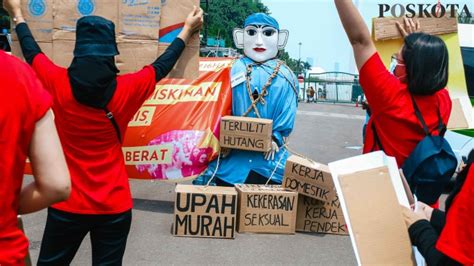 Amankan Aksi Demo Buruh Tolak Perppu No Tahun Polri Kerahkan