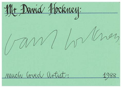 David Hockney Signature Rr Auction