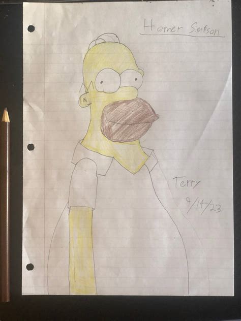 Homer Simpson Drawing by TerryDaMan2 on DeviantArt