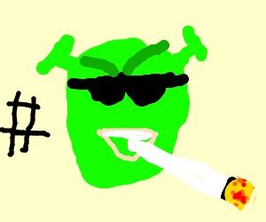 Shrek smoking - Drawception