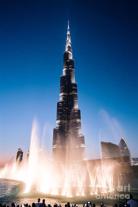 Burj Khalifa fountain show - Dubai Photograph by Matteo Colombo - Pixels