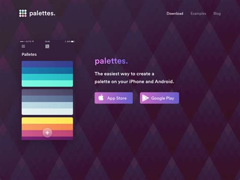 Palettes Landing By Alexander Zaytsev On Dribbble