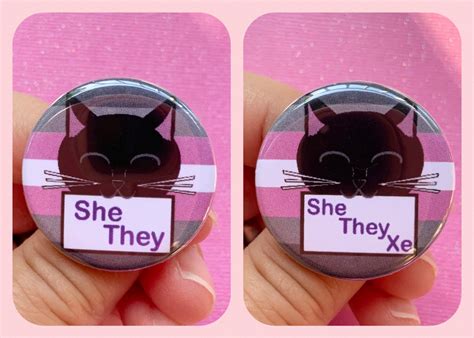 Kitty Cat Demigirl Pride Flag Pronoun 125 Inch Pin Back Etsy