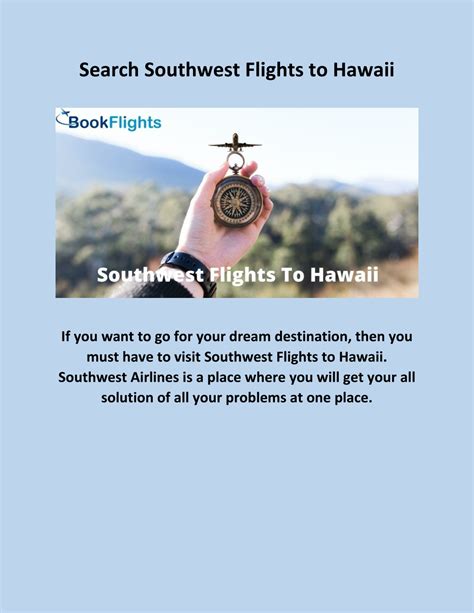 PPT Southwest Flights To Hawaii PowerPoint Presentation Free