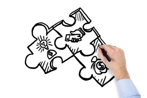 Hand Drawing Puzzle Stock Photo Download Image Now 2015 Business