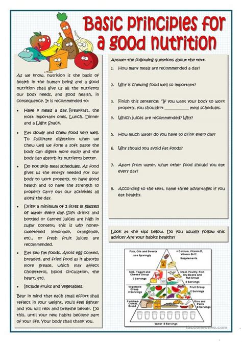 Food And Nutrition Worksheet Ks Science