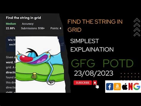 Find The String In Grid Gfg Potd Today POTD GFG Problem Of The