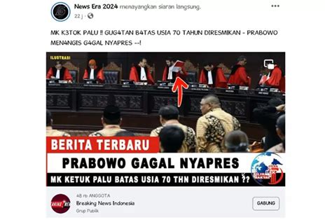 Produsen Hoax Pojokkan Prabowo Subianto Padahal Batas Usia Capres