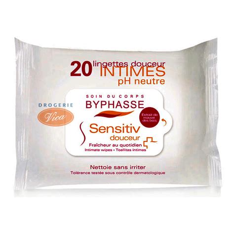 Byphasse Sensitiv Intimate Wipes Chusteczki Do Higieny Intymnej Do