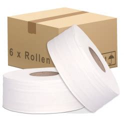 Toilettenpapier Jumbo 2 Lagig Gigant 6 Rollen Kaufen Bei Seelos Hygiene