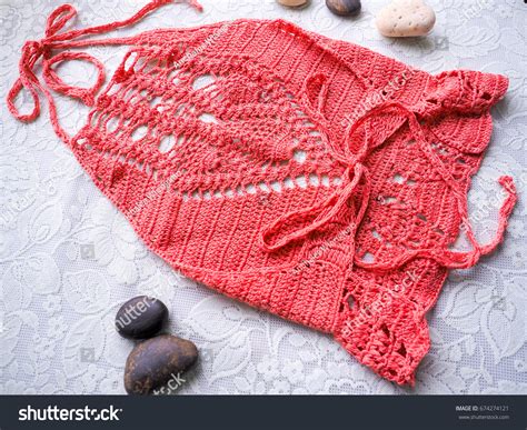 One Crochet Bikini Sexy Woman Wear Stock Photo 674274121 Shutterstock