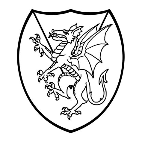 Medieval Shields Medieval Crafts Coloring Pages