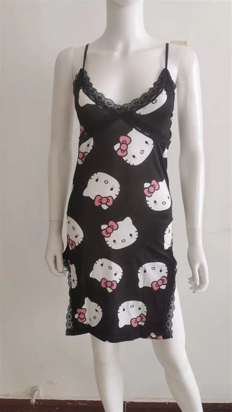 2024 New Hello Kitty Summer Ladies Nightdress Slip Dress Anime Sanrio My Melody Cartoon Cute