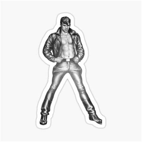 Tom Of Finland Wide Stance Physique Pictorial Sticker For Sale By Randomshot Redbubble