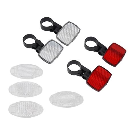 Damifu Easy To Use Bike Reflectors Front Rear Spokes Reflector Set With