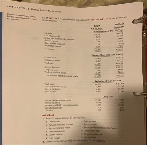 Solved 13 50 Chapter 13 Financial Analysis The Big Picture