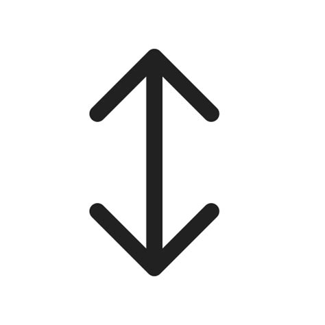 Panah Bidirectional Up Turun Biasa User Interface Dan Gestures Icons