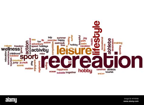 Recreation Word Cloud Concept Stock Photo Alamy