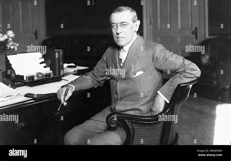 Woodrow Wilson 1856 1924 As 28th President Of The United States About