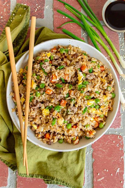 Easy Ground Beef Fried Rice With Step By Step Tutorial Ground Beef