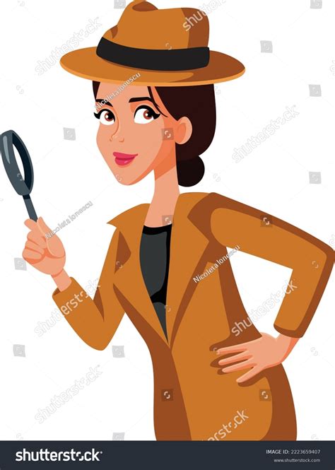 Magnifying Glass Detective Girl