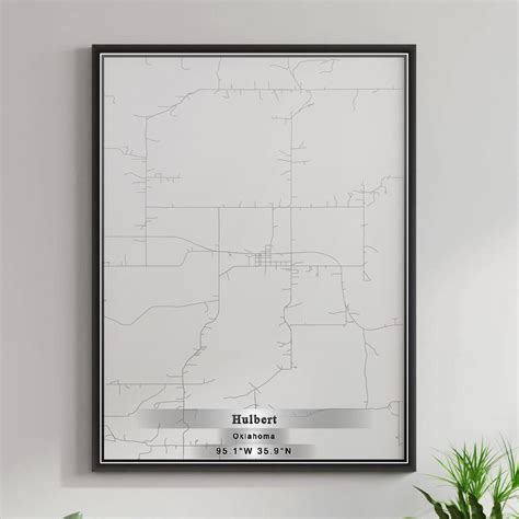 Road Map Of Hulbert Oklahoma By Mapbakes Mapbakes