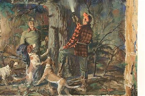 Gouache Board Maine Coon Hunt Gene Klebe 1950s