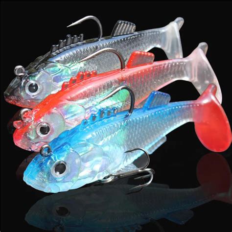 New Hot Lead Head Soft Fishing Lures Long Tail Pesca Sharp Hook Soft