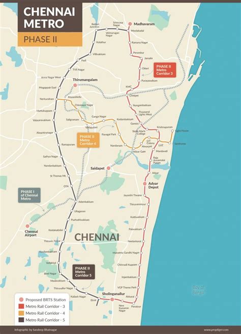 Chennai metro phase 2 map - Metro rail Chennai route map phase 2 (Tamil ...