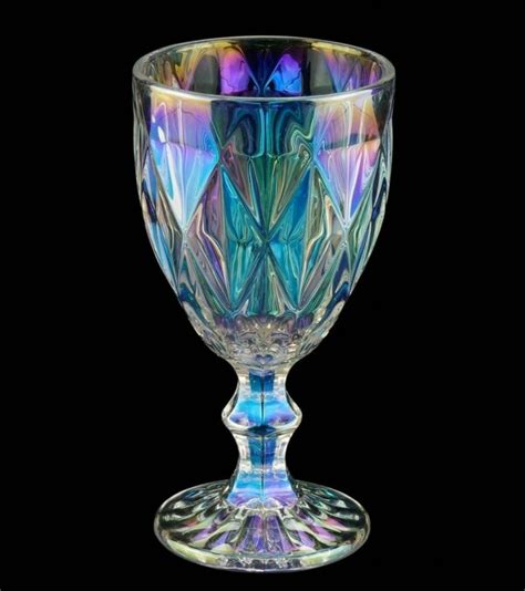 Taça de Água Vidro Diamond Furta cor La Bella Mesa